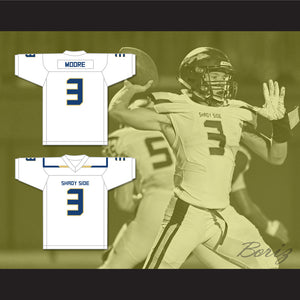 Skyy Moore 3 Shady Side Academy Bulldogs White Football Jersey 2