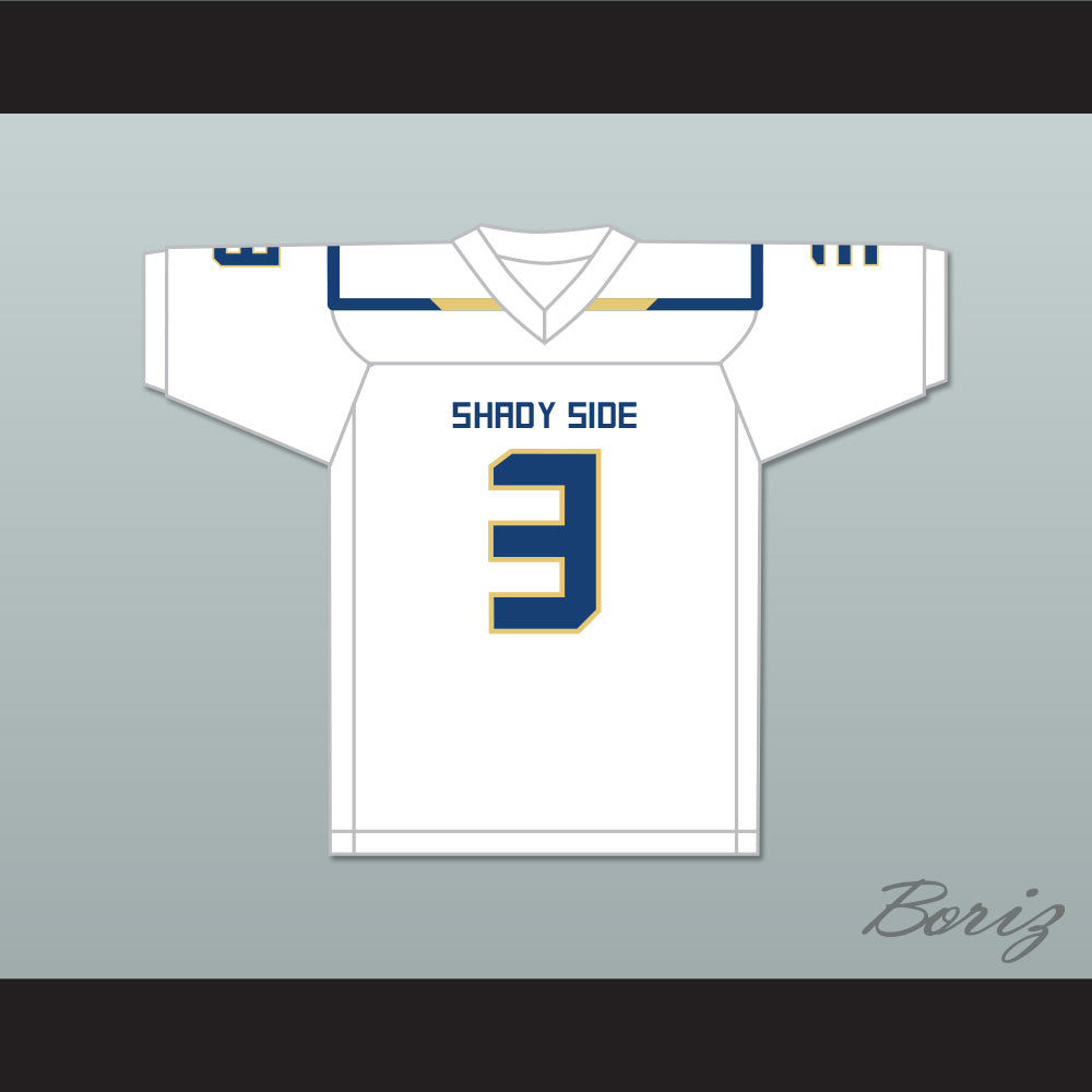 Skyy Moore 3 Shady Side Academy Bulldogs White Football Jersey 1