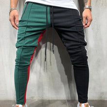 Load image into Gallery viewer, Slim Patchwork Side Stripe Sweatpants Men Joggers Streetwear Men 2019 Hip Hop Trousers For Male Pants With Pocket