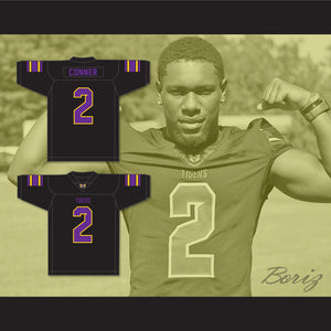 Snoop Conner 2 Hattiesburg High School Tigers Black Football Jersey 2