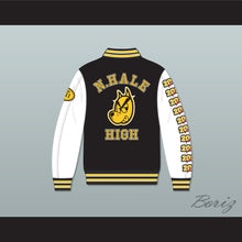 Load image into Gallery viewer, Mac Johnson N. Hale High School Black Deluxe Varsity Letterman Jacket-Style Sweatshirt