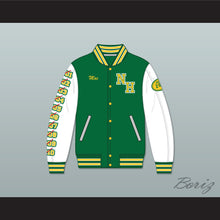 Load image into Gallery viewer, Mac Johnson N. Hale High School Green Deluxe Varsity Letterman Jacket-Style Sweatshirt