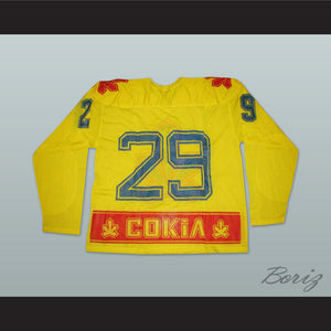 Sokil Kyiv Falcon Hockey Club Ukraine Yellow Hockey Jersey