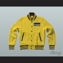 Load image into Gallery viewer, South Sudan Varsity Letterman Jacket-Style Sweatshirt