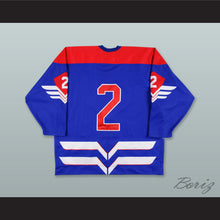 Load image into Gallery viewer, Soviet Wings Blue Hockey Jersey