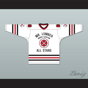 Spear Kozak 00 Mr. Lumber Minor Bantam All Stars White Hockey Jersey Hockey Night TV Movie