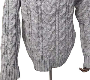 Spring 2020 Men's Pullover Sweater Soft Comfortable Wool Sweater coat Thick warm Hand-knitted High Quality Beige Men's Sweater