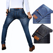 Load image into Gallery viewer, Spring Autumn 2021 Men&#39;s Smart Elastic Jeans Business Fashion Straight Regular Stretch Denim Trousers Men Jeans Plus Size 28-40