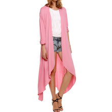 Load image into Gallery viewer, Spring Autumn Women Long Knitted Cardigan Cotton Thin Sweater Fashion Crochet Jacket Casual Office Ladies Outwear Top