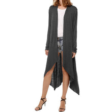 Load image into Gallery viewer, Spring Autumn Women Long Knitted Cardigan Cotton Thin Sweater Fashion Crochet Jacket Casual Office Ladies Outwear Top