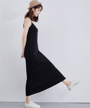 Load image into Gallery viewer, Spring Casual White Camis Maxi Women&#39;s Dress New Sleeveless High Waist Grey Feminine Clothing Summer Fashion Black Women Dresses