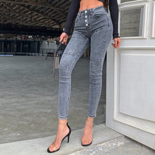 Load image into Gallery viewer, Spring / Summer 2020 New Jeans Women&#39;s High Waist Stretch Hip Slim Fit Skinny Skinny Feet Nine Points Pencil Pants