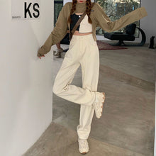 Load image into Gallery viewer, Spring Women Jeans Straight Trousers Vintage High Waist All-match Loose Denim Pants Retro Loose Trousers Full-length Jeans