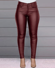Load image into Gallery viewer, Spring Women Pu Leather Pants Black Sexy Stretch Bodycon Trousers High Waist Long Casual Pencil S-3XL Winter