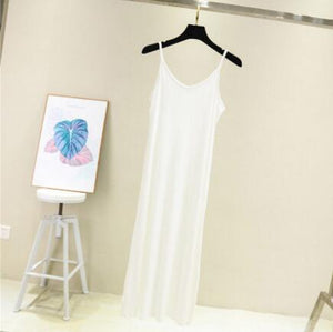 Spring summer 2020 Woman Tank Dress Casual Modal Sexy Camisole Elastic Female Home Beach Dresses v-neck camis sexy dress