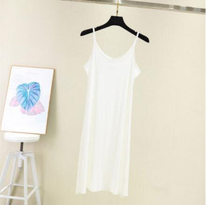 Spring summer 2020 Woman Tank Dress Casual Modal Sexy Camisole Elastic Female Home Beach Dresses v-neck camis sexy dress