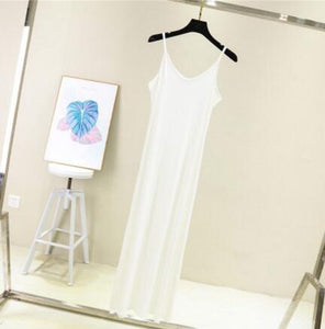 Spring summer 2020 Woman Tank Dress Casual Modal Sexy Camisole Elastic Female Home Beach Dresses v-neck camis sexy dress