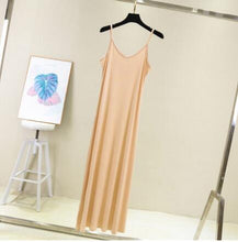 Load image into Gallery viewer, Spring summer 2020 Woman Tank Dress Casual Modal Sexy Camisole Elastic Female Home Beach Dresses v-neck camis sexy dress