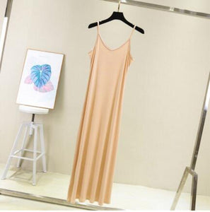 Spring summer 2020 Woman Tank Dress Casual Modal Sexy Camisole Elastic Female Home Beach Dresses v-neck camis sexy dress