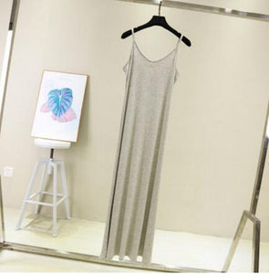 Spring summer 2020 Woman Tank Dress Casual Modal Sexy Camisole Elastic Female Home Beach Dresses v-neck camis sexy dress