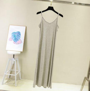 Spring summer 2020 Woman Tank Dress Casual Modal Sexy Camisole Elastic Female Home Beach Dresses v-neck camis sexy dress