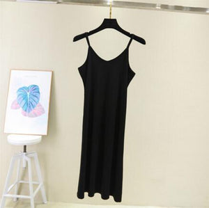 Spring summer 2020 Woman Tank Dress Casual Modal Sexy Camisole Elastic Female Home Beach Dresses v-neck camis sexy dress