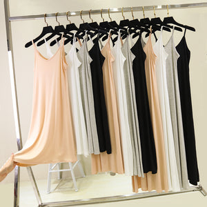 Spring summer 2020 Woman Tank Dress Casual Modal Sexy Camisole Elastic Female Home Beach Dresses v-neck camis sexy dress