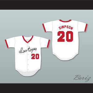 Homer Simpson 20 Springfield Isotopes Baseball Jersey