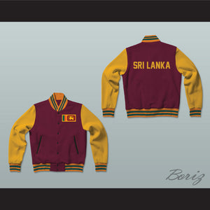Sri Lanka Varsity Letterman Jacket-Style Sweatshirt