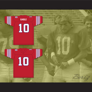Stan Gable 10 Adams College Atoms Red Football Jersey Revenge of the Nerds