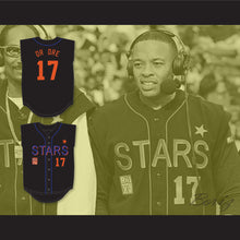 Load image into Gallery viewer, Dr Dre 17 Stars Softball Jersey 10th Annual Rock &#39;n Jock Softball Challenge 1999