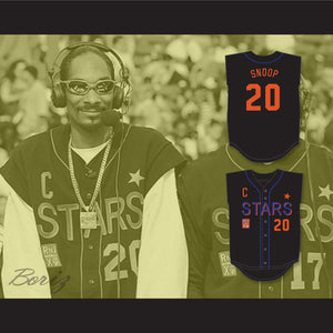 Snoop Dogg 20 Stars Softball Jersey 10th Annual Rock 'n Jock Softball Challenge 1999