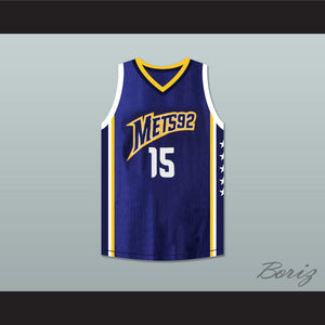 Steeve Ho You Fat 15 Metropolitans 92 Navy Blue Basketball Jersey 1