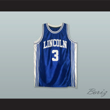 Load image into Gallery viewer, Stephon Marbury 3 Abraham Lincoln High School Railsplitters Navy Blue Basketball Jersey