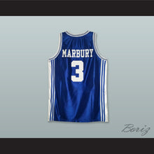 Load image into Gallery viewer, Stephon Marbury 3 Abraham Lincoln High School Railsplitters Navy Blue Basketball Jersey
