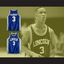 Load image into Gallery viewer, Stephon Marbury 3 Abraham Lincoln High School Railsplitters Navy Blue Basketball Jersey
