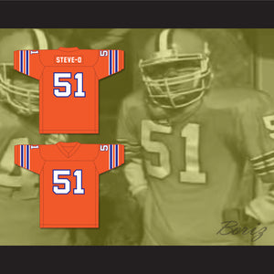 Steve-O 51 Football Follies Orange Football Jersey 2