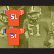 Load image into Gallery viewer, Steve-O 51 Football Follies Orange Football Jersey 1
