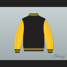 Load image into Gallery viewer, Steve Hale Fuller House Black and Gold Varsity Letterman Jacket-Style Sweatshirt