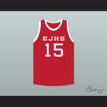 Load image into Gallery viewer, Steve Young 15 Eastern Junior High School Red Basketball Jersey