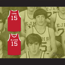 Load image into Gallery viewer, Steve Young 15 Eastern Junior High School Red Basketball Jersey
