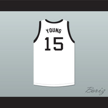 Load image into Gallery viewer, Steve Young 15 Eastern Junior High School White Basketball Jersey