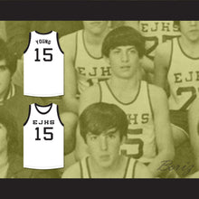 Load image into Gallery viewer, Steve Young 15 Eastern Junior High School White Basketball Jersey