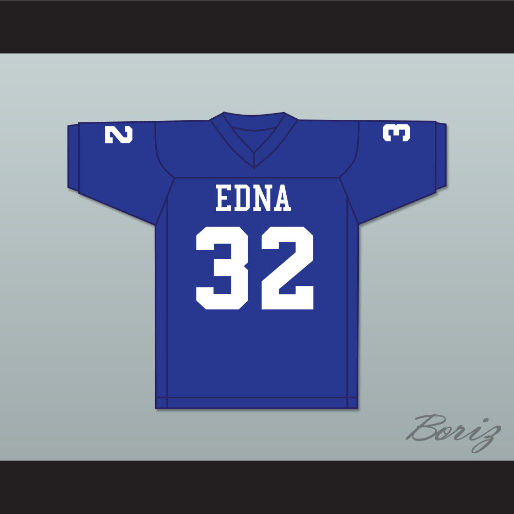 Steve Austin 32 Edna High School Cowboys Blue Football Jersey