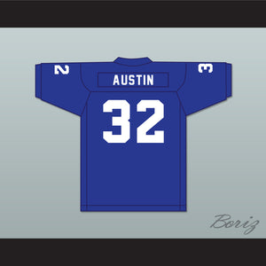 Steve Austin 32 Edna High School Cowboys Blue Football Jersey