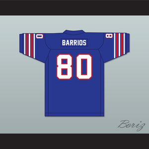 1974 WFL Steve Barrios 80 Birmingham Americans Road Football Jersey with Patch