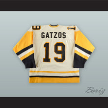Load image into Gallery viewer, Steve Gatzos 19 Erie Blades White Hockey Jersey