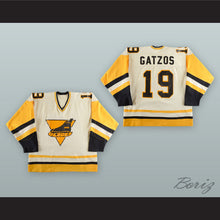 Load image into Gallery viewer, Steve Gatzos 19 Erie Blades White Hockey Jersey