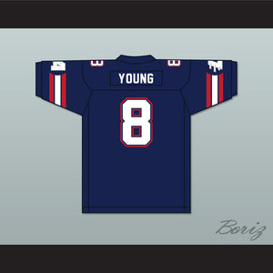 1985 USFL Steve Young 8 Los Angeles Express Road Football Jersey