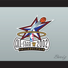 Load image into Gallery viewer, Stars Rock N&#39; Jock All Star Jam 2002 Navy Blue and White Lab Leather Varsity Letterman Jacket